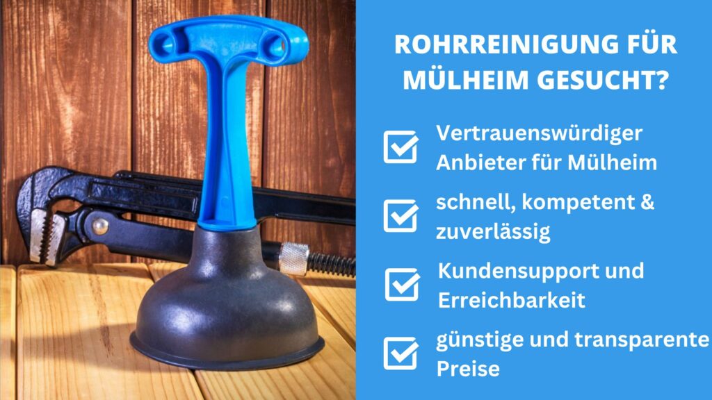 Vertrauenswürdige uns kompetente Rohrreinigung in Mühlheim und Umgebung.
