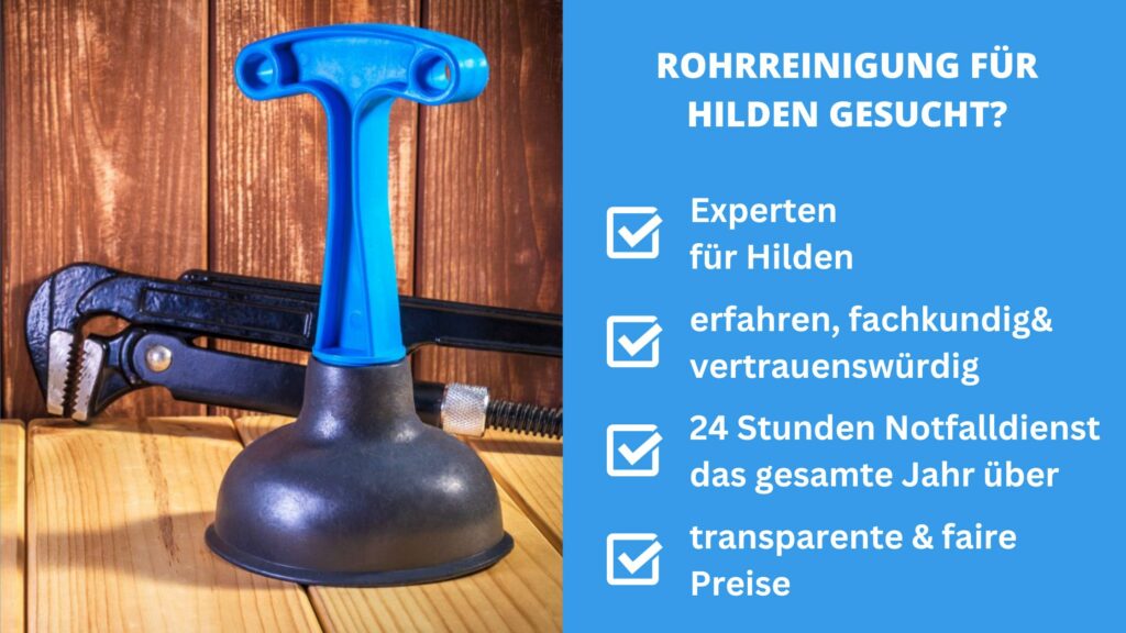 Rohrreinigung in Hilden.